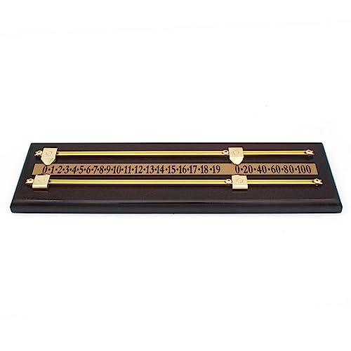 Tablero de marcador para snooker, billar y shuffleboard, tablero de puntuación de madera con cuentas deslizantes, ideal para salas de juegos y regalo para amantes del billar miniatura 4