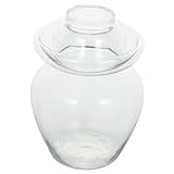 Milisten Tarro de Vidrio Transparente para Encurtidos y Fermentación, Capacidad 2.5 Kg, Contenedor Hermético para Almacenamiento de Alimentos en Cocina Doméstica