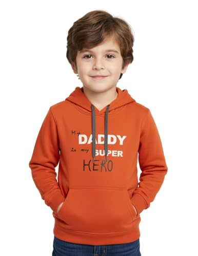 Image of Mack Jonney Boys' inchAwesome inch Printed Fleece Hoodie - Warm Winter Sweatshirt with Kangaroo Pocket -M5452