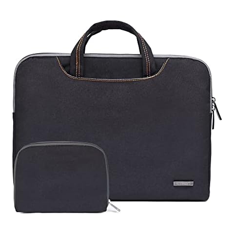 fdsmall 13.3 Inch Laptop Case, Canvas Computer Bag Case, Protective Notebook Case, Briefcase Cover, Carrying Case, Compatible with MacBook Air, MacBook Pro, Tablet PC, Ultrabook, Netbook(Black) Cover
