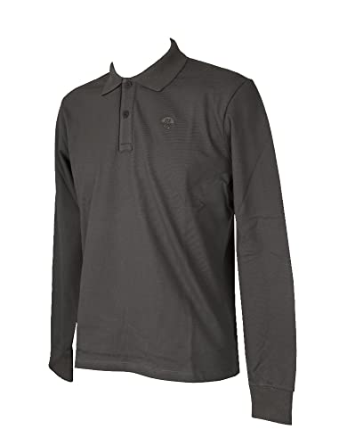 Polo homme chemise en coton à manches longues North Sails 692604 gris asfalto taille 3XL