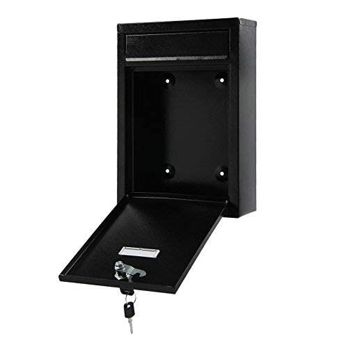 MorNon Post Box Letter Box Wall Mounted Mailbox Lockable Waterproof