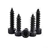 64 Stück Sechskant-Blechschrauben, 2 x 12 mm, Karbonstahl, Güteklasse 8,8, für Möbelmontage und Reparaturen