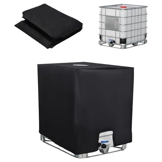 SOBEAU IBC Tank Abdeckung 1000L, IBC Container Zubehör, Wassertank UV-Schutzfolie, Regentonne Abdeckung, Schutzplane Regenwassertank, Geeignet Für 1000L IBC-Tank Container Cover (120 X 100 X 116 Cm)