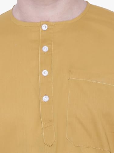 Image of Rajubhai Hargovindas Men's Pure Cotton Short Kurta | Pack of 4 |