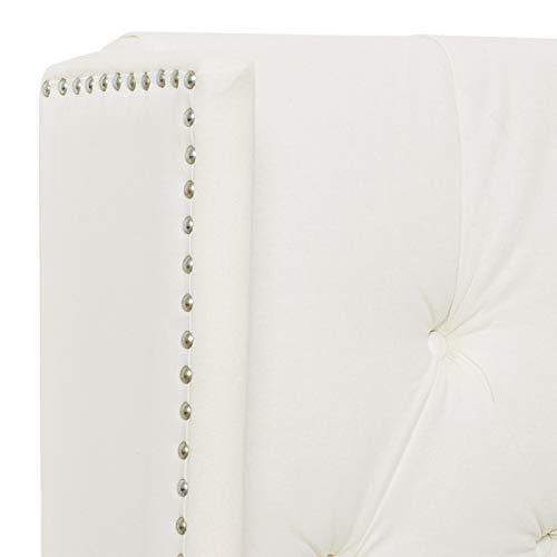 Jennifer Taylor Home David Upholstered Bed, King, White #TOP7