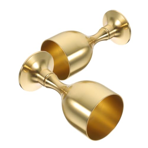 MAGICLULU 2 Piezas Copa De Latón Exquisita Copa Decorativa De Budismo Para Escritorio y Templos
