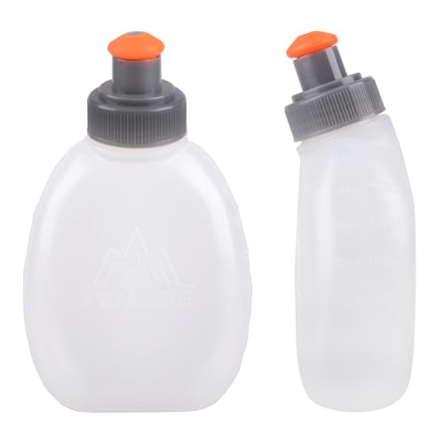 TRIWONDER Running Water Bottle Leakproof Small Hydration Flask for Sports Hiking Cycling, Fits Vest Pack Belt (PP - 170ml - 2 Pack)