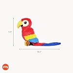 P.L.A.Y. Cute Plush Dog Toys - Fetching Flock, Bird Themed Durable Plush Squeaker Chew Toy, Great for Puppies & Small, Medium, Large Dogs - Machine Washable, Recycled Materials (Paula the Parrot) - Image 3
