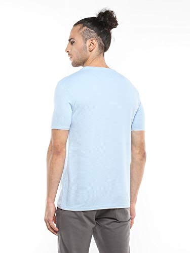 Image of Alan Jones Clothing Men's 100% Cotton Regular Fit Double Collar Round Neck T-Shirt
