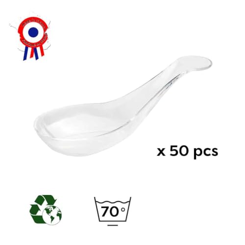 Cuillères bouchées Indhye en vaisselle réutilisable au design équilibré de 1,7 Cl