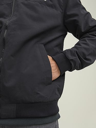 JACK & JONES Jjerush Hood Bomber Noos Homme Jacket, Noir, XXL