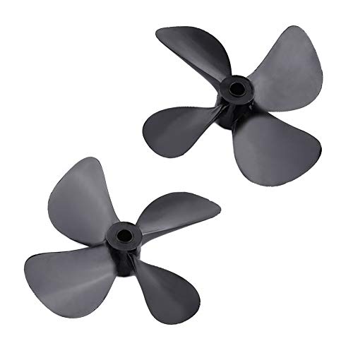 Tbest 2 Stücke Rc Schiff Propeller, CCW/CW 4 Blatt Volleintauch...