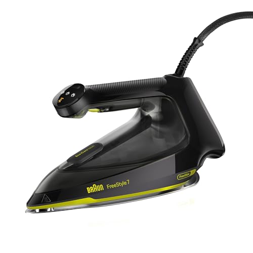 Braun FreeStyle 7 – Fer à Repasser Vapeur Ergonomique et Facile à Utiliser, Fonction Turbo, Repassage Rapide et Fluide, Design Certifié, Noir et Vert...