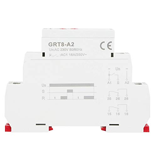 Relais temporisé GRT8 A2 rail DIN 230V CA pour commande de système électrique automatique