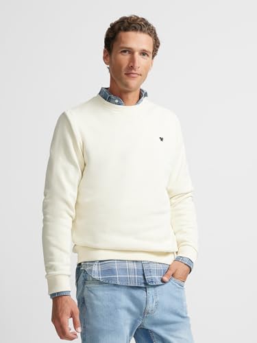 Silbon Para Hombre. 130109 Sudadera Minilogo Beige (M), Casual, AlgodóN - 4