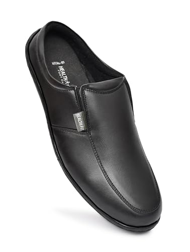 Image of HEALTH FIT Men's Pu Brown Open-Back Diabetic & Orthopedic Footwear HF401BL