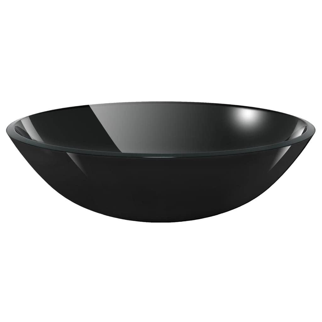 Badezimmer Waschbecken mit Wasserhahn Ablaufgarnitur Schwarz,Heimwerkerbedarf,Sanitärbedarf,Sanitärkeramik & Armaturen,Waschbecken & Spülen,Badezimmer-Waschbecken,Schwarz,8.08 kg-3098451