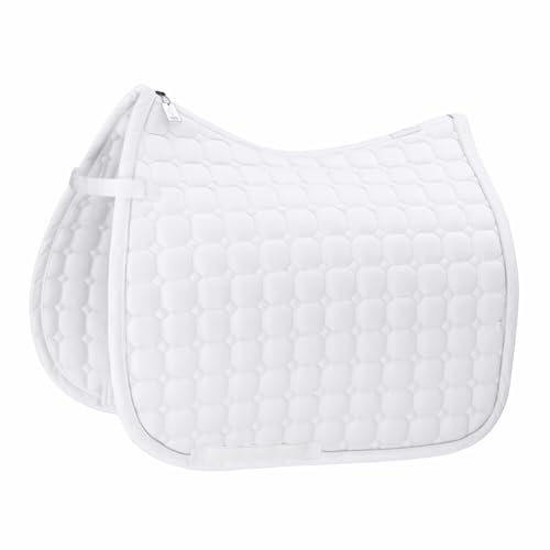 Tapis de selle Eskadron blanc en coton idéal pour briller lors de vos concours