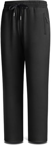 BULLIANT Jogginghose Herren Herren Hosen Schlupfhose Jogginghosen Männer Freizeithose Sporthose Reisverschlusstaschen(Schwarz XL)
