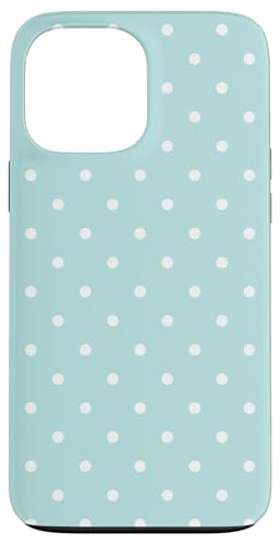 Elegant Polka Dots Soft Mint Green and White Dots X}zP[X iPhone 13 Pro Max p