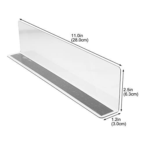 iplusmile Magnetic Pvc Side Panel Shelf Dividers L-Shaped 11 X 2.5 Inch Clear Thick Plastic Separator 4 Pack for Supermarket and Home Organization - Image 4