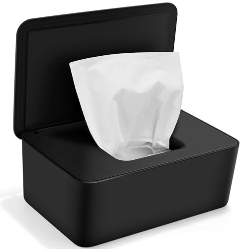 Caja para Toallitas Húmedas, Toallitas Dispensador de Bebé, Dispensador de Toallitas de Almacenamiento con Tapa, Caja de Pañuelos Húmedos Bebe para Hogar y Oficina, Negro Caja para Toallitas Húmedas, Toallitas Dispensador de Bebé, Dispensador de Toallitas de Almacenamiento con Tapa, Caja de Pañuelos Húmedos Bebe para Hogar y Oficina, Negro