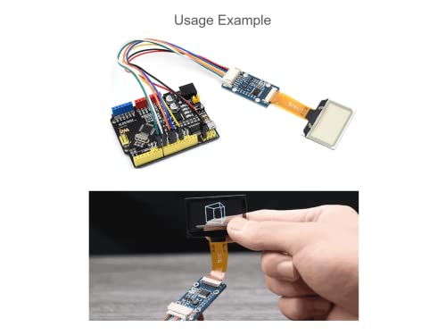 Image of 1.51inch Transparent OLED Display Module 128x64 Resolution Light Blue Color Display OLED for Raspberry Pi /Arduino /STM32,Full Viewing Angle,Embedded Independent Driver Chip,SPI /I2C Interfaces