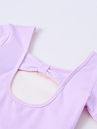 Image of Stelle Leotard for Girls Black Ballet Dance Leotard Gymnastics Outfits with Bow Back (Toddler /Little /Big Kids)