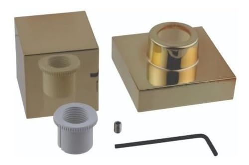Acabamento De Registro Quadrado Dourado De Metal Padrão Deca