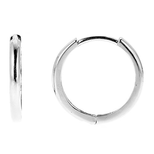 Ritastephens Men's Unisex 14K Gold Small or Regular Single Huggie Hoop Earring