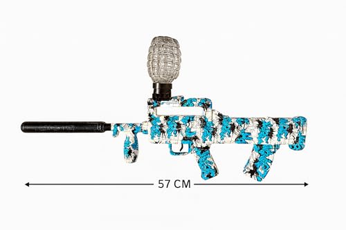 Image of Electric Gel Blaster Toy Gun with Rechargeable Battery, Gel Balls, Scope & Tactical Accessories - Outdoor Shooting Toy for Kids & Adults (The WAR P90-57 CM)
