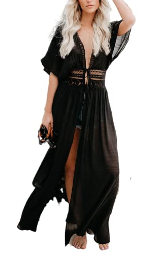 Wander Agio Womens Bikini Cover Ups Beach Coverup Swimsuits Sunscreen Long Top