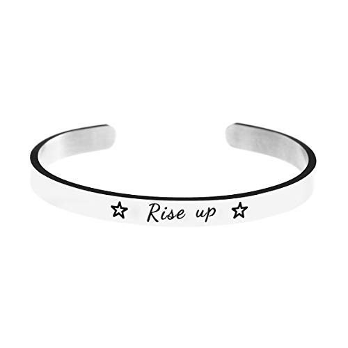 Jvvsci Rise up Cuff Bracelet, Hamilton Musical Inspired Star Gift, Inspiration Motivation Jewelry,Theater Gift