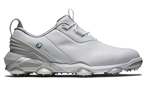 FootJoy Men's Tour Alpha Previous Season Style Golf Shoe, White/Grey/Lime, 10.5