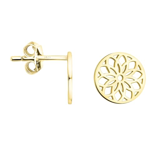 Boucles d'oreilles en argent 925 Sofia Milani en forme de cercle et fleur pour femme