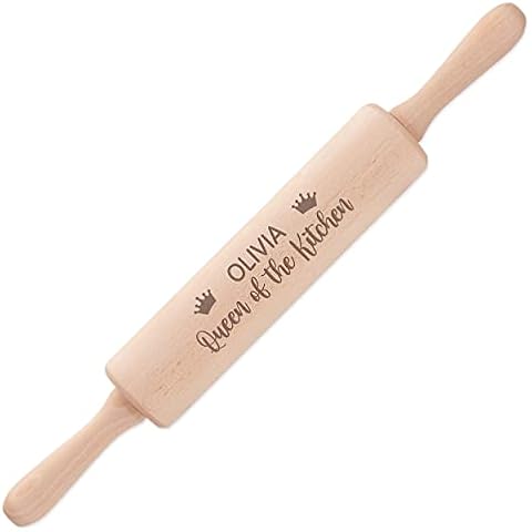 Personalised Rolling Pin with Custom Name Cover
