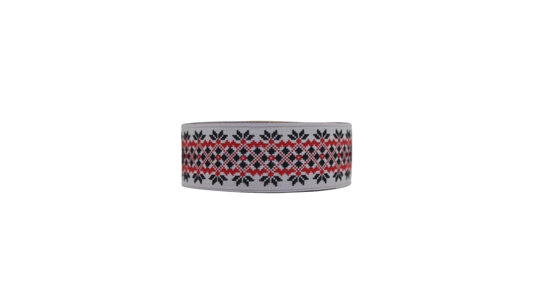 ribbon gather rib blouson 【PELLICULE】 11 Yard Spool 1.37 inch Wide Blue&Red Jacquard Ribbon