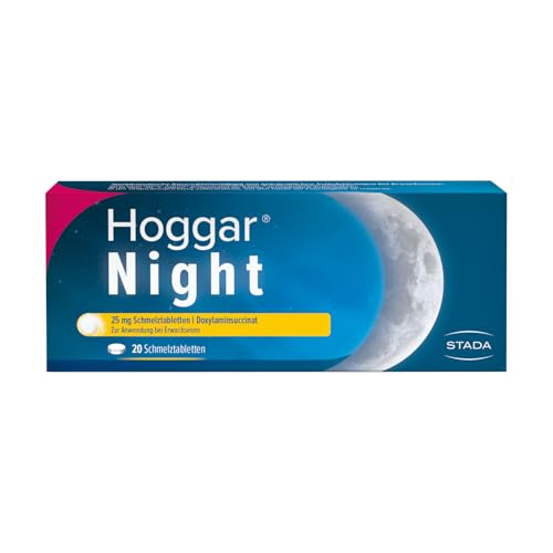 Hoggar Night Schmelztabletten zur praktischen Einnahme ohne Wasser bei akuten Ein- und Durchschlafstörungen 20 Tabletten