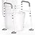 Toilet Safety Frame- 350lbs Adjustable Safety Grab Bar, Toilet Frame with Handle and Suction Cups Toilet Safety Guard for Elderly (White Grey)