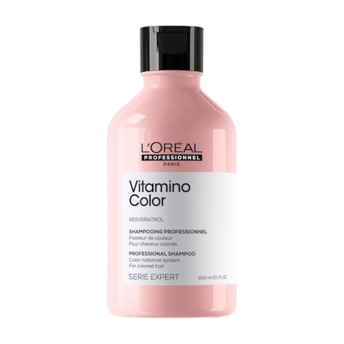 L'Oréal Professionnel, Kleurbeschermende Shampoo, Voor Gekleurd Haar, Beschermt tegen Kleurvervaging Voor Meer Glans, Met Resveratrol, Vitamino Color, 300ml
