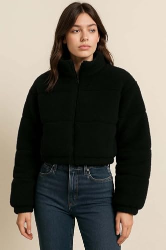 Image of KOTTY Women's Cozy Fit Full Sleeve Coral Fleece Zip Jacket - Winterwear with Pockets for Daily Warmth & Style