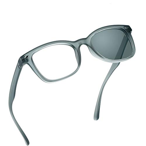 Image of YEIN Blue Light Blocking Glasses, Photochromic Gray Sunglasses, Anti Eyestrain, Computer Reading Glasses, for Women /Men