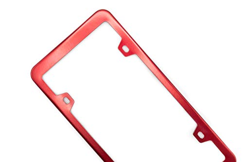 Sgooky 120109RG 2Pcs Stainless Steel License Plate Frames, Red License Plate Cover Tag Holder thumb #4
