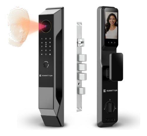 Fechadura Eletrônica Digital Inteligente Com Biométrica Senha Wi-fi Reconhecimento Facial