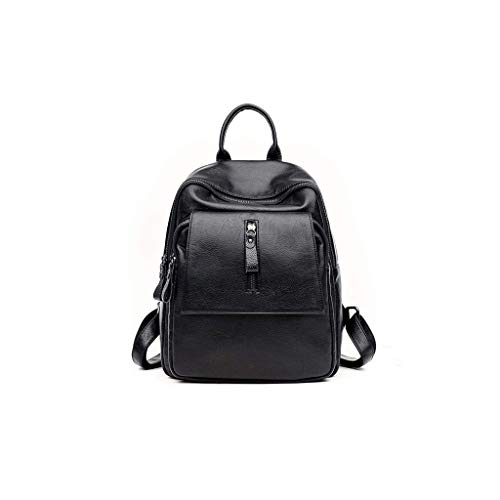 Sac à dos femme compact en cuir PU avec ouverture zippée fluide