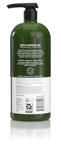 Avalon Organics Bath & Shower Gel, Revitalizing Lavender, 32 Oz