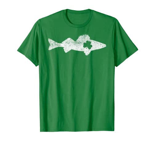 Pescador de trébol para pesca de lucioper, día de San Patricio, regalo Camiseta