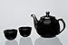 Produktbild Urban Lifestyle Teeservice Notting Hill 1 Teekanne 1,0L + 2 Teeschalen aus Keramik Teatime Set (Schwarz)