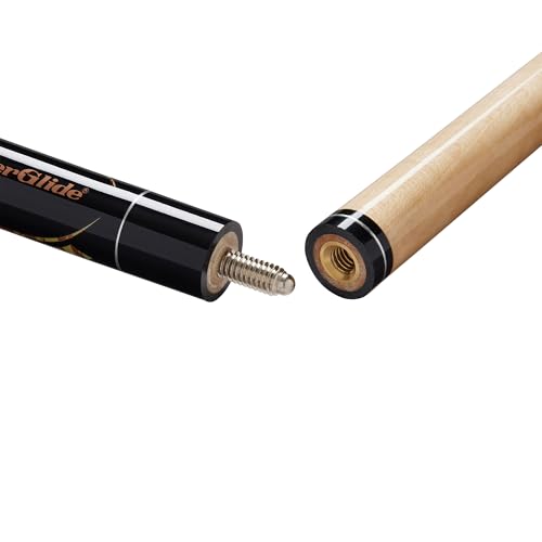 POWERGLIDE One 2-Piece Pool Cue Stick | Burner | Maple Wood Shaft & Ramin Butt with Decal | Pool Joint with Plastic Collar | Full Size 57" | 13 mm Tip - Image 3